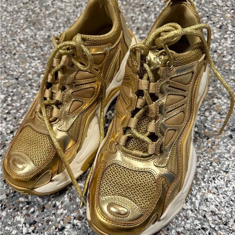 Sandro Gold Women's Sneakers - Picture 4 of 5